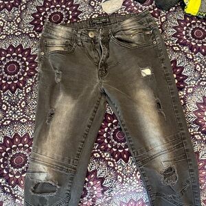 Distressed Black Jeans for Men